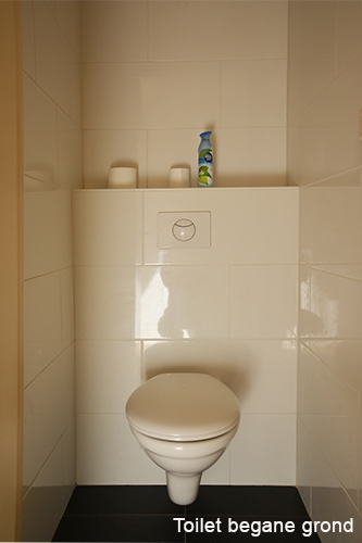 Toilet op de begane grond van het appartement in Laren